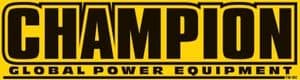 Λογότυπο Champion Global Power Equipment με έντονα μαύρα γράμματα σε κίτρινο φόντο.