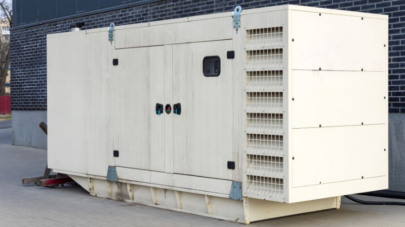 High-capacity industrial HVAC unit for commercial or industrial buildings, durable weather-resistant exterior, advanced climate control technology for optimal indoor air quality.