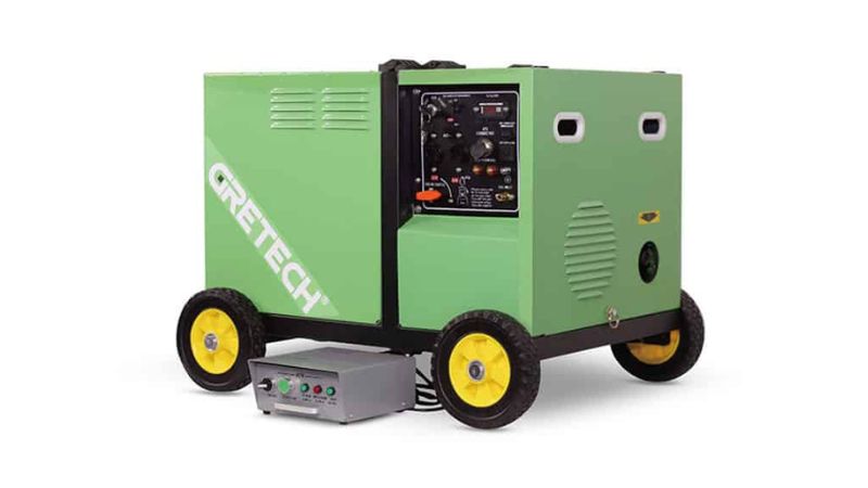 Generator industrial de înaltă performanță de la Getech, sursă de alimentare diesel portabilă și silențioasă cu panou de control avansat, ideală pentru alimentare de rezervă și șantiere de construcții.