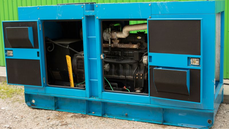 Backup Generator in Blue for Emergency Power Supply - Deepblue.