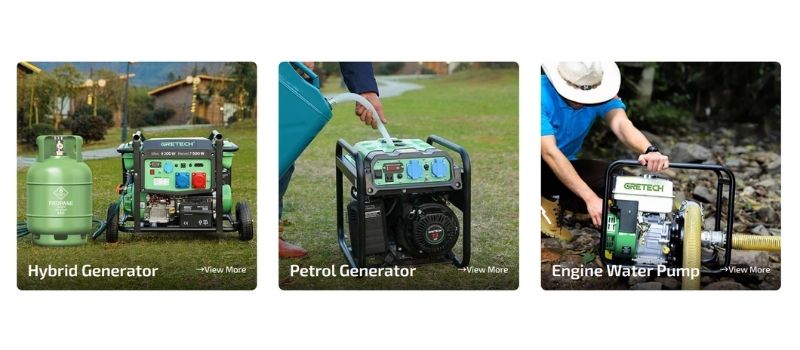 Hybrid generator for backup power and outdoor use, featuring advanced technology for reliable energy supply.