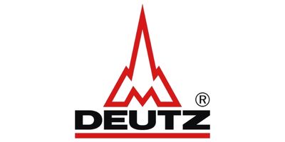 High-quality Deutz engine logo featuring bold black and red design, representing power and reliability for industrial and agricultural machinery. Perfect for branding and marketing materials.