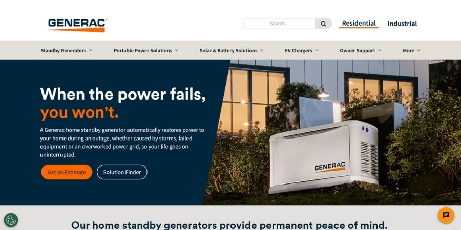 Gerador de energia de reserva residencial de alta qualidade para maior resiliência e confiabilidade em sua casa. Perfeito para soluções de energia de emergência, garantindo fornecimento contínuo durante quedas de energia.