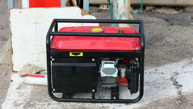 Portable generator providing reliable emergency power supply for homes and businesses.